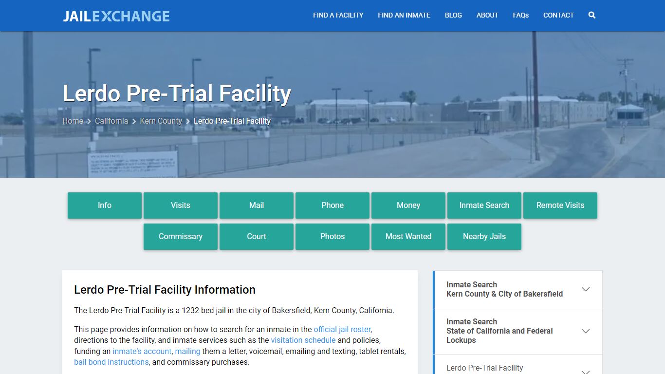 Lerdo Pre-Trial Facility, CA Inmate Search, Information - Jail Exchange
