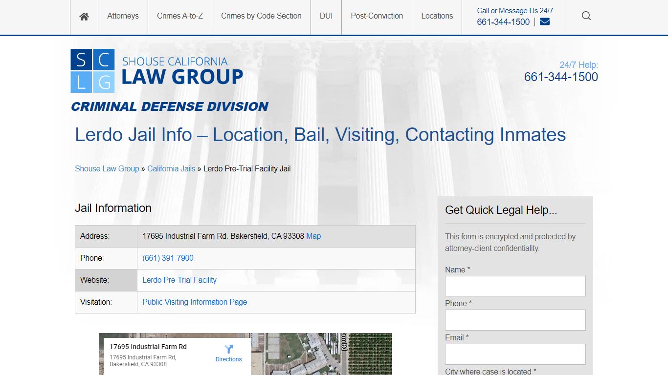 Lerdo Jail Info – Location, Bail, Visiting, Contacting Inmates